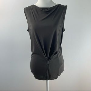 AllSaints Side Zip Draped Grey Size Small Top EUC